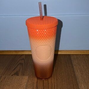 NWT Starbucks Studded Orange Ombré Tumbler 24 oz